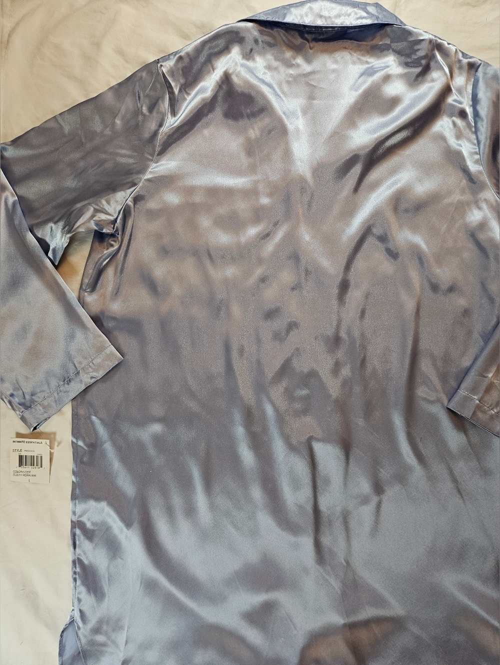 NWT Intimate Essentials Womens Blue Button Up Long Sleeve Sleepshirt Size L - Picture 12 of 13